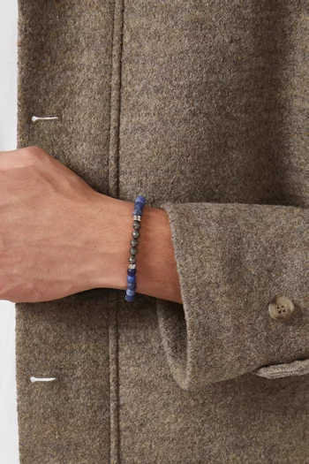 Stonehenge Graffiato Sodalite Bracelet in Sterling Silver