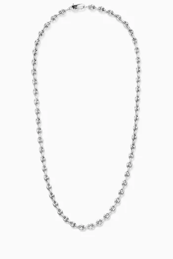 Marine Link Necklace in Rhodium-plated Sterling Silver