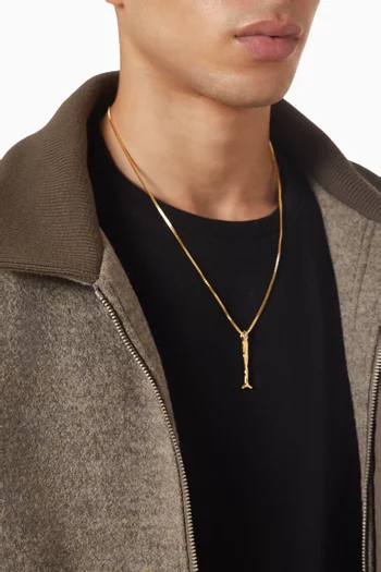 Feng Shui Fish Necklace in Rhodium-plated Sterling Silver