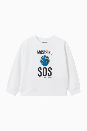 Graphic Sweatshirt in Cotton