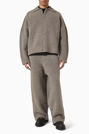 Polo Sweater in Wool-knit