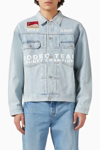 Ranch Wreath Jacket in Denim