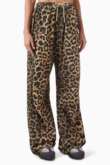 Discovery Leopard-print Pants in Cotton Twill