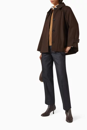 سترة صوف بفتحة رقبة مستديرة