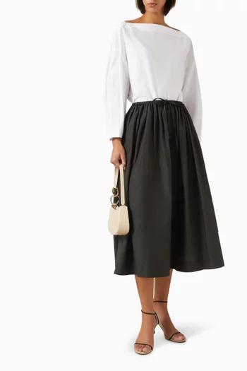 Boat-neck Top in Cotton