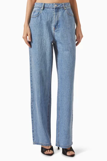 Stargazer Embellished Jeans in Denim