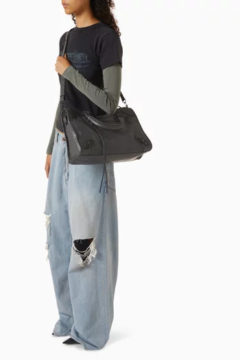 حقيبة لو سيتي متوسطة جلد ماعز أرينا