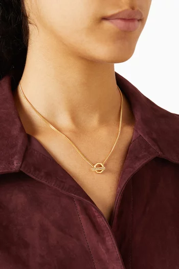 x Lucy Williams T-bar Hex Pendant Necklace in 18kt Recycled Gold