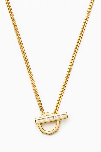 x Lucy Williams T-bar Hex Pendant Necklace in 18kt Recycled Gold