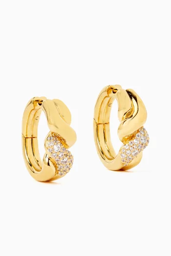 Molten Snow Twisted Hoop Earrings