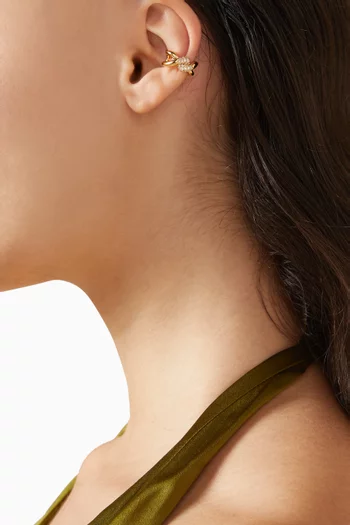 Molten Snow Crystal Single Ear Cuff