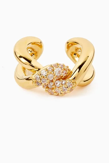 Molten Snow Crystal Single Ear Cuff