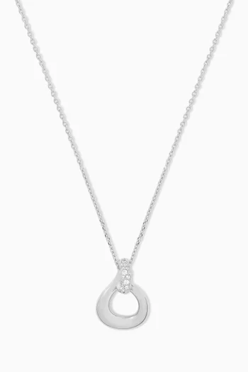 Molten Snow Twisted Necklace in Sterling Silver