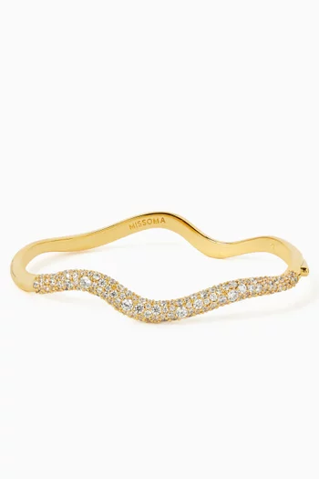 Molten Snow Crystal Hinged Bangle