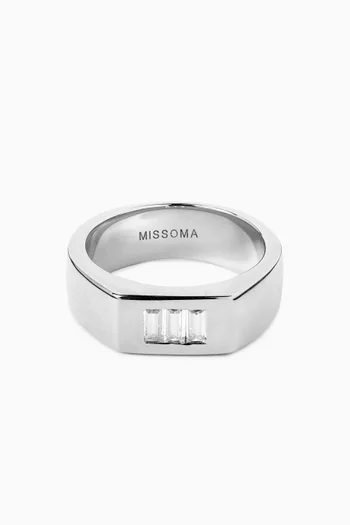 x Lucy Williams Triple Stone Chunky Ring in 18kt Recycled Gold Vermeil