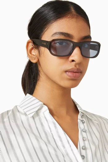 Jordyn Oval Sunglasses in Acetate