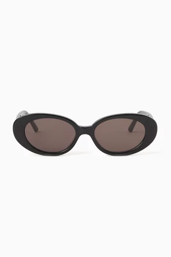 Jeanne Oval Sunglasses in Acetate