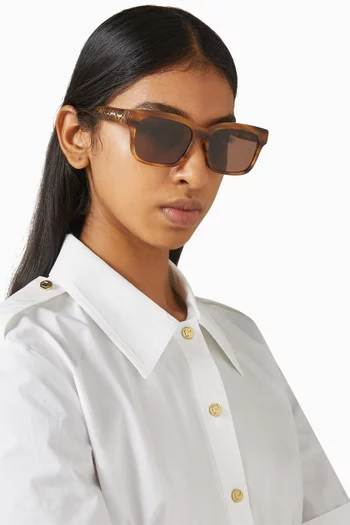 Miller Rectangle Sunglasses in Acetate