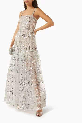 Midnight Sequin-embellished Gown in Tulle