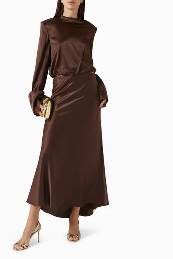 Eleanor Cropped Top in Satin