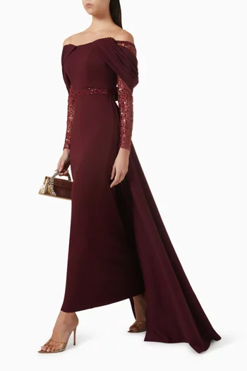 Sequin-embellished Gown