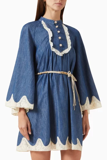 فستان اويكن قصير دينم