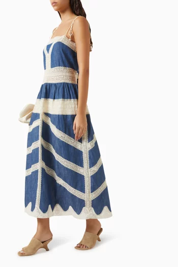 فستان اويكن سهل الارتداء دينم