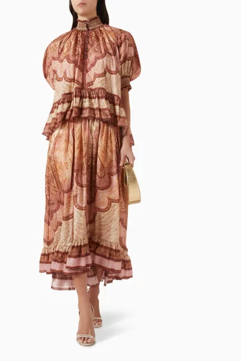 بلوزة واندرلست بكشكش حرير