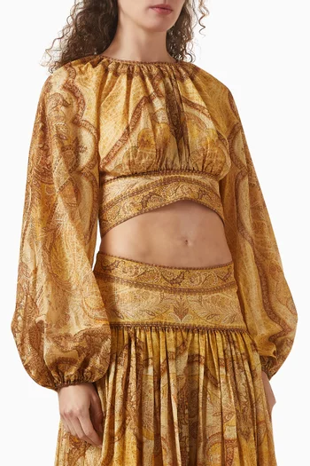 Wanderlust Crop Top in Cotton Blend