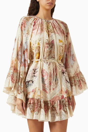 فستان داي لايت بأكمام بتصميم فراشة قطن