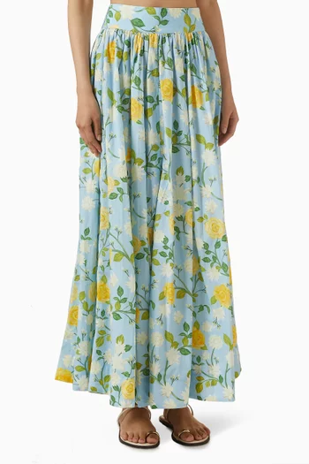 Paneled Maxi Skirt