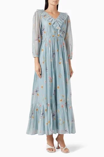 Larissa Maxi Dress in Cotton-silk