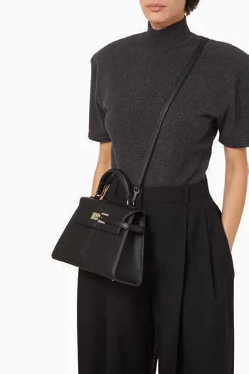 حقيبة إليس كبيرة بيد علوية جلد نباتي