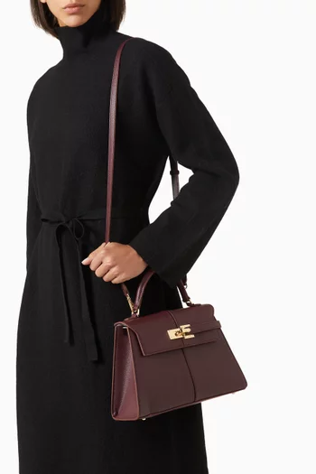 حقيبة إليس كبيرة بيد علوية جلد نباتي