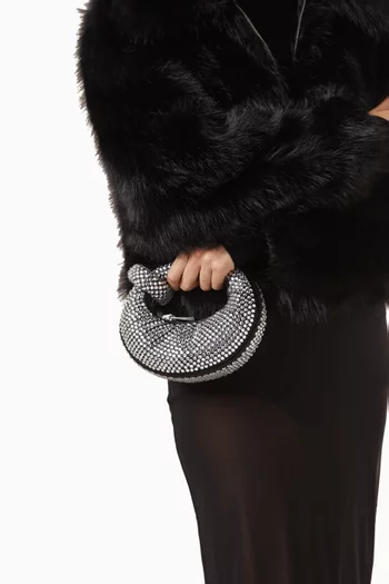 حقيبة اباكاس ميني بيد علوية مرصعة بالكريستال