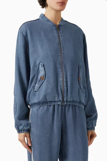 Lykke Lexi Bomber Jacket in Denim