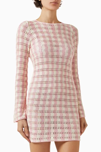 فستان هاتي قصير منسوج من مزيج مودال