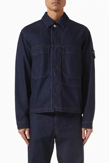 Logo Jacket in Denim