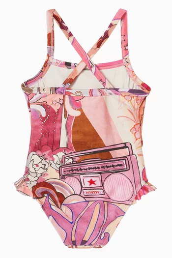 Patience Frill One-piece Swimsuit in Stretch Nylon