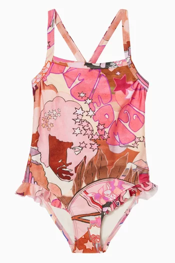 Patience Frill One-piece Swimsuit in Stretch Nylon