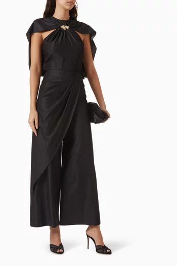 بنطال كليفلاند بدرابيه دينم وحرير