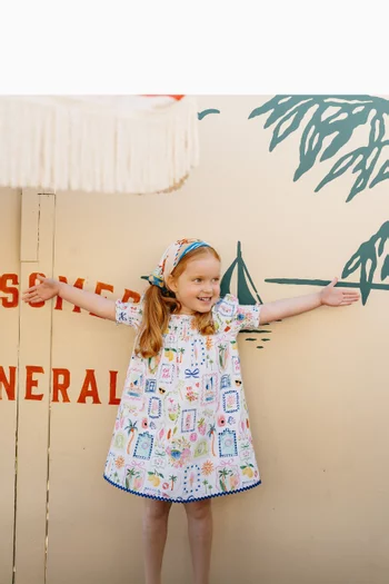 Summer Vacay Ric-rac Dress in Cotton