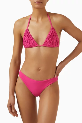 Lila Triangle Bikini Top
