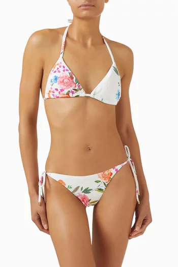 Smocked Tie Side Full Bikini Briefs