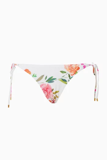 Smocked Tie Side Full Bikini Briefs