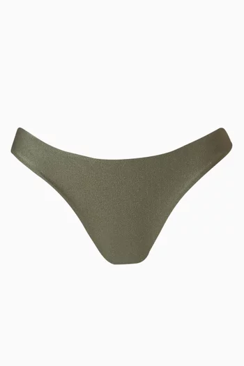 قطعة بيكيني سفلية أساسية مزينة بكشكش