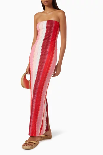 فستان جين طويل مزيج قطن