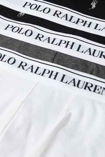 Logo Boxer Briefs in Stretch Cotton, Set of 3