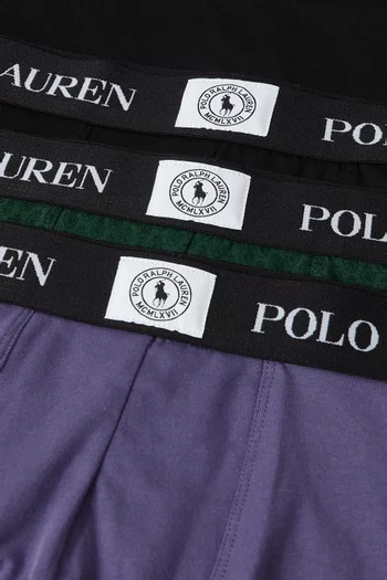 Logo Trunks in Stretch Cotton, Set of 3