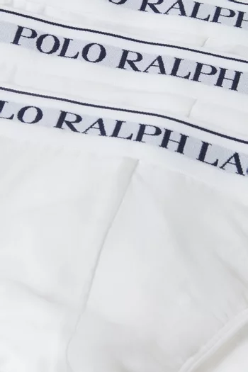 Low-rise Logo Briefs in Stretch Cotton, Set of 3